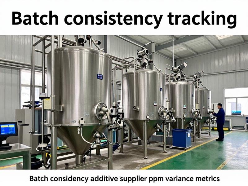 Batch consistency additive supplier ppm variance metrics Batch consistency tracking