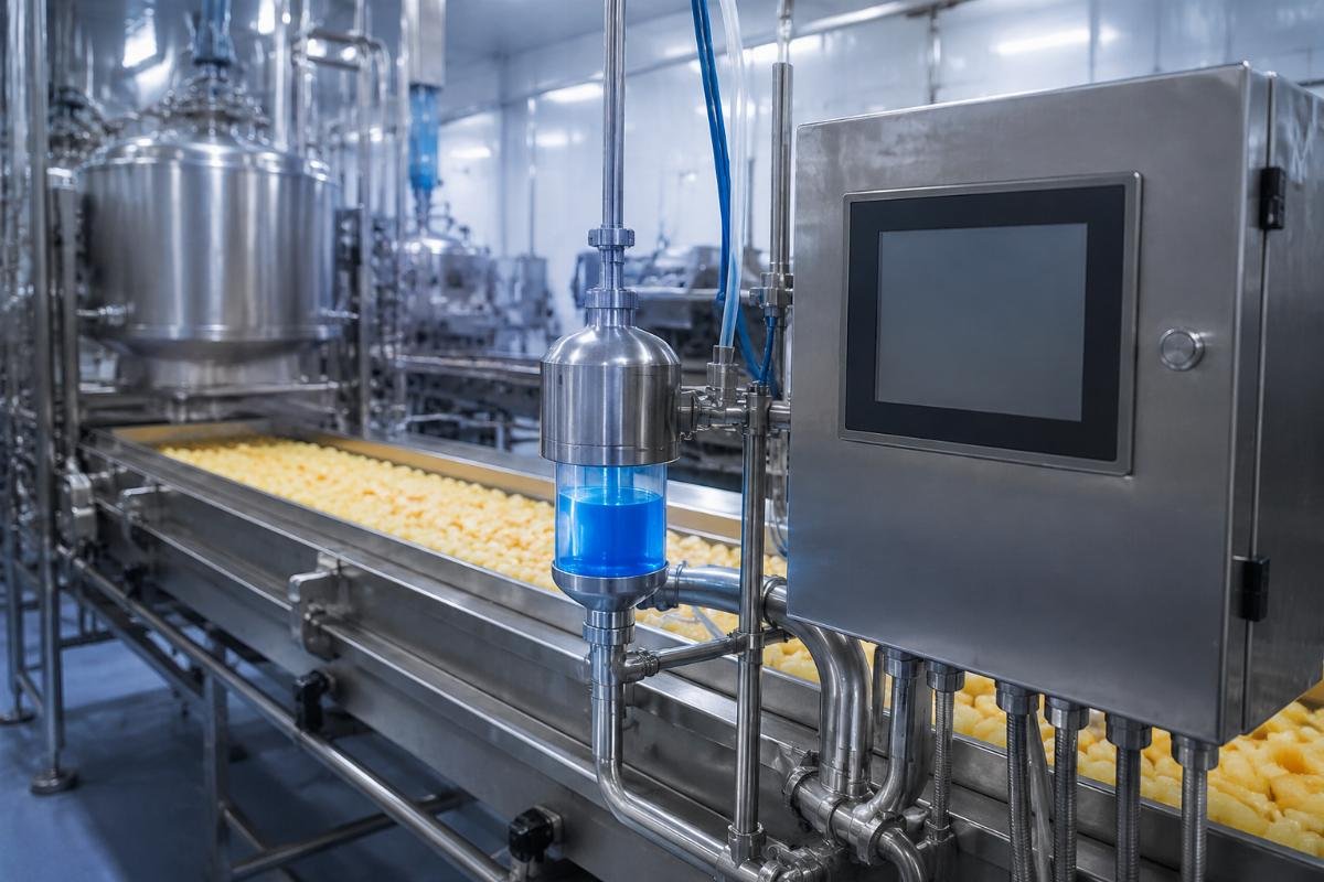Digital dosage control systems preventing batch rejection Real-time additive concentration monitoring in food production