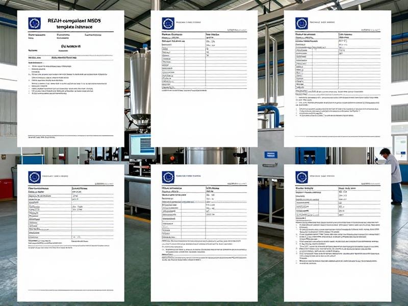 REACH-compliant MSDS template interface