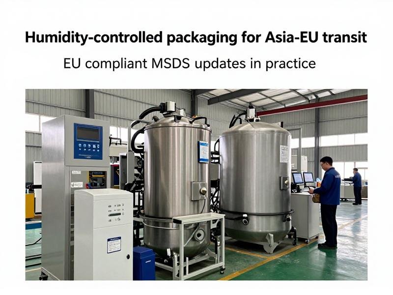 Humidity-controlled packaging for Asia-EU transit