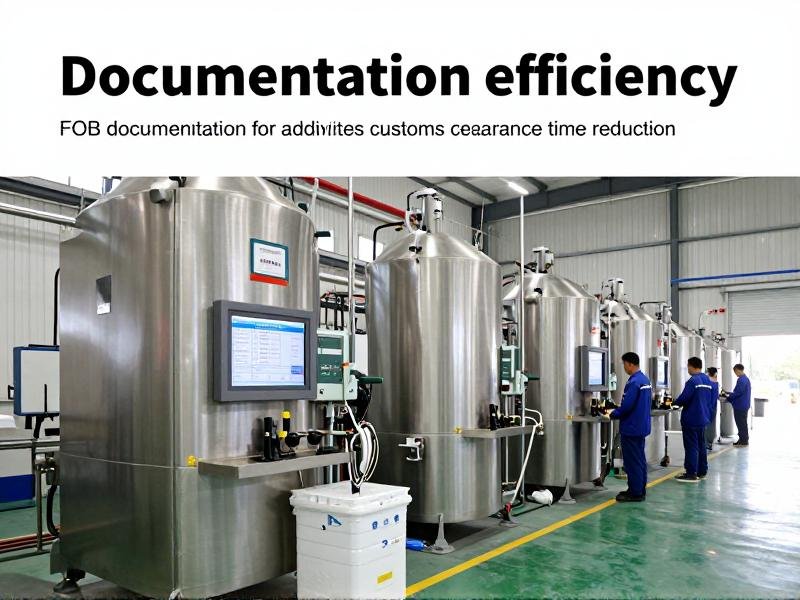 FOB documentation for additives customs clearance time reduction Documentation efficiency
