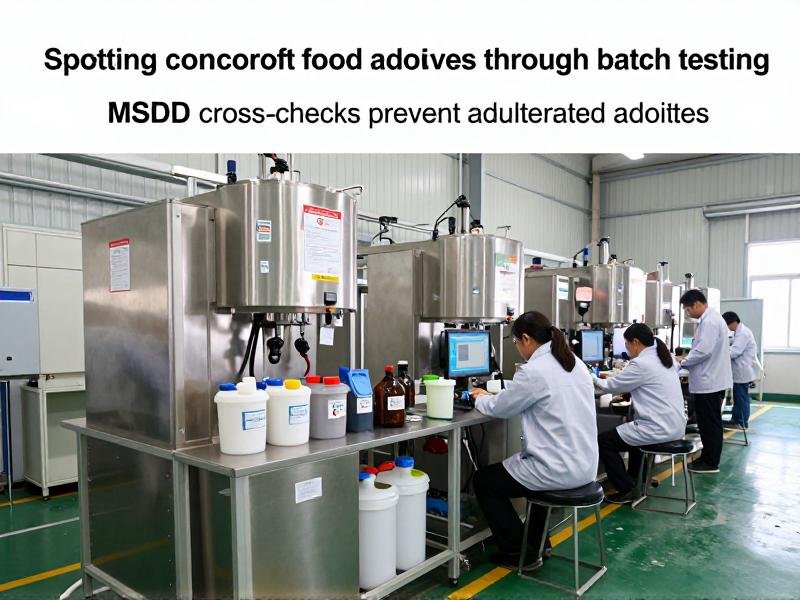 Spotting counterfeit food additives through batch testing