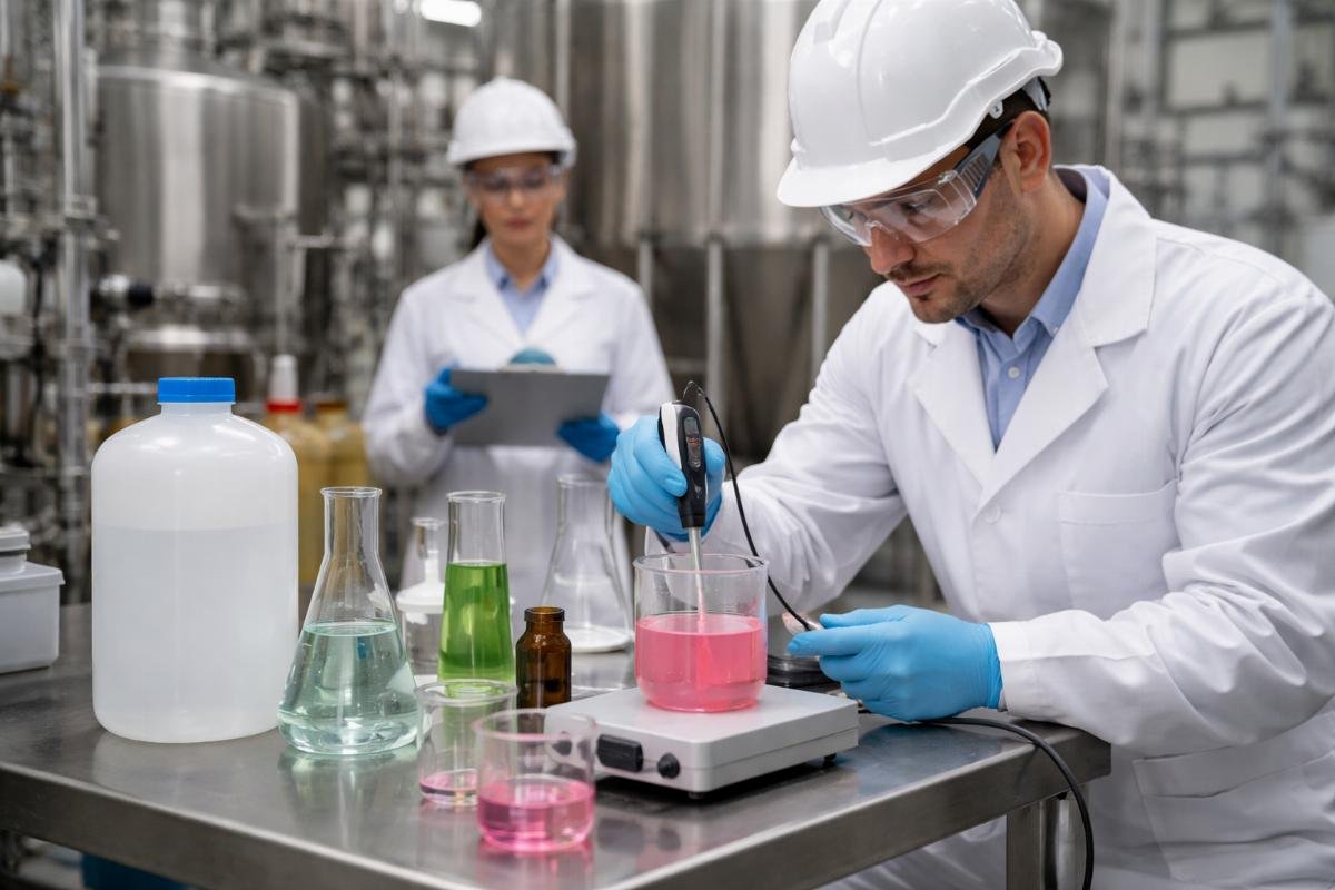 Defoamer concentration testing in acidic environments